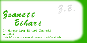 zsanett bihari business card